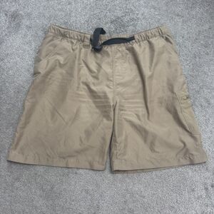 The North Face Class V Belted Cargo Shorts Mens Large Khaki Brown Outdoor Hike